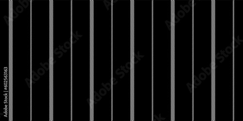 Pinstripe black and white seamless pattern with narrow and wide lines. Classic wool suit fabric. Elegant masculine design. Simple monochrome background. Twill variegated woolen material