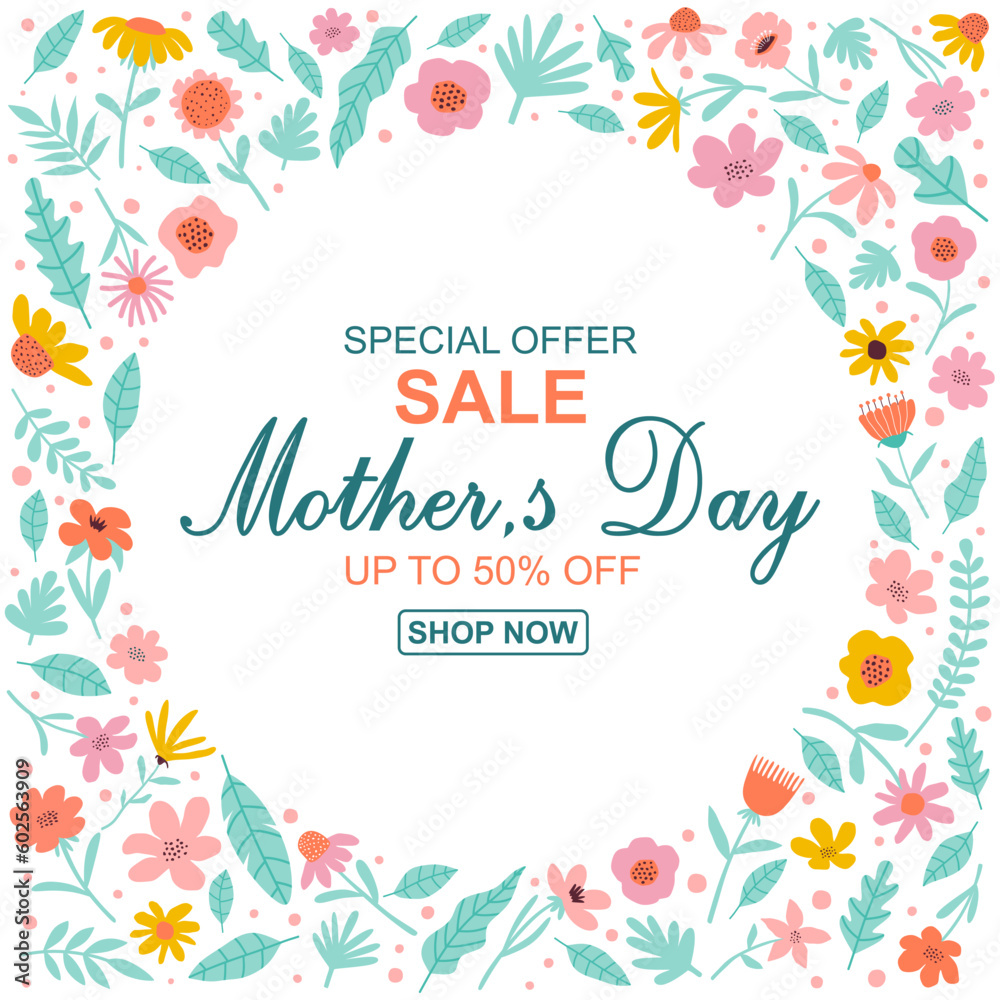 Mother's Day Sale Banner. vector illustration Mother's Day Sale Banner. vector illustration
