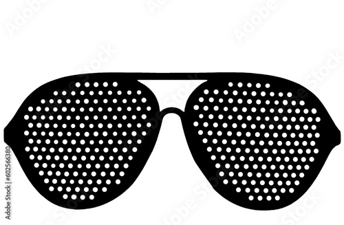 anti fatigue spectacles with pin holes, front image on transparent background
