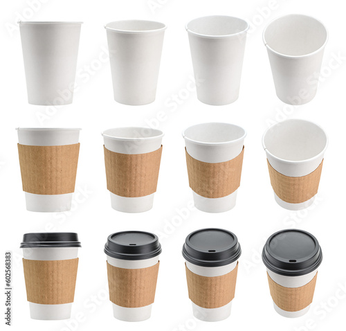 Wallpaper Mural White paper coffee cup collection Torontodigital.ca