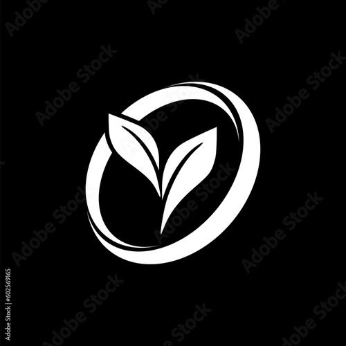 Eco green icon. Clean eco technology icon isolated on black background
