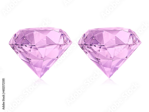 Large Clear Diamond. transparent background