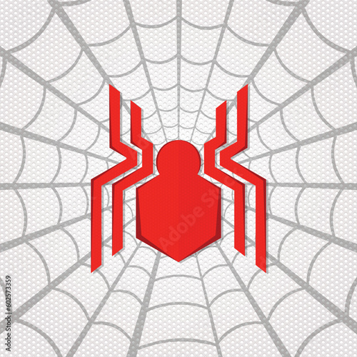 Red unique spider vector design logo