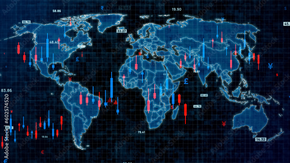 Obraz premium Global finance concept. Asset management. Stock market.