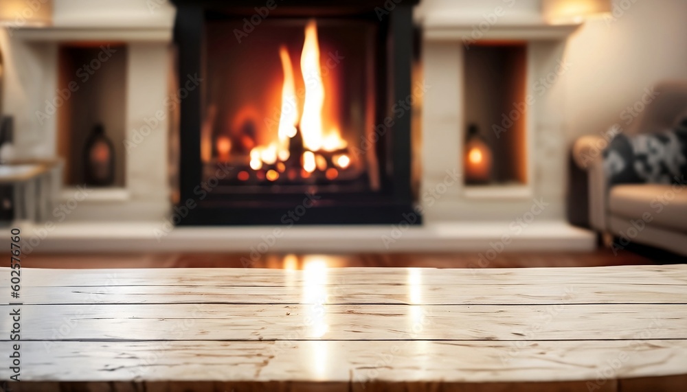 fireplace with burning candles, Table top with blurred fireplace, wallpaper, cosy home interior background, wallpaper background, Ai Generate fireplace with burning candles, Table top with blurred fireplace, wallpaper, cosy home interior background, wallpaper background, Ai Generate