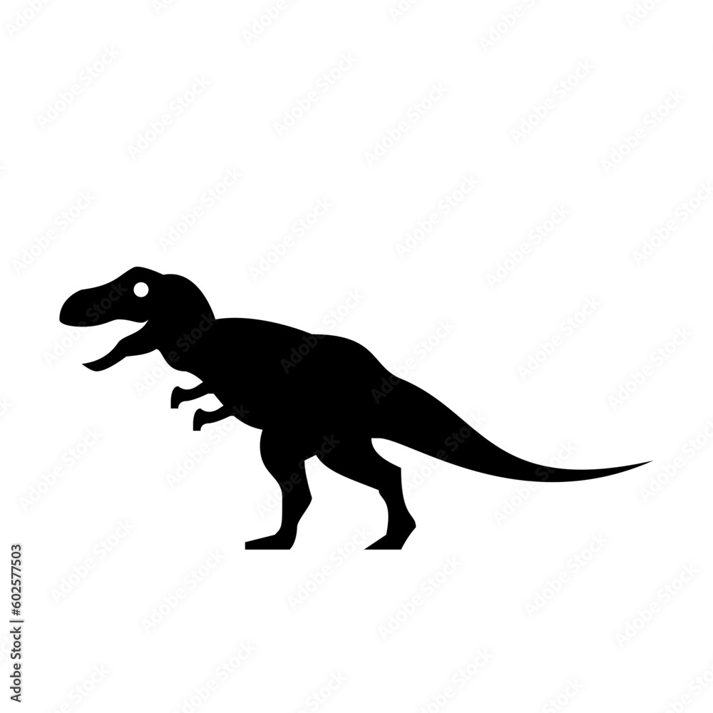 icon dinosaur t rex tyrannosaurus rex high quality black style vector