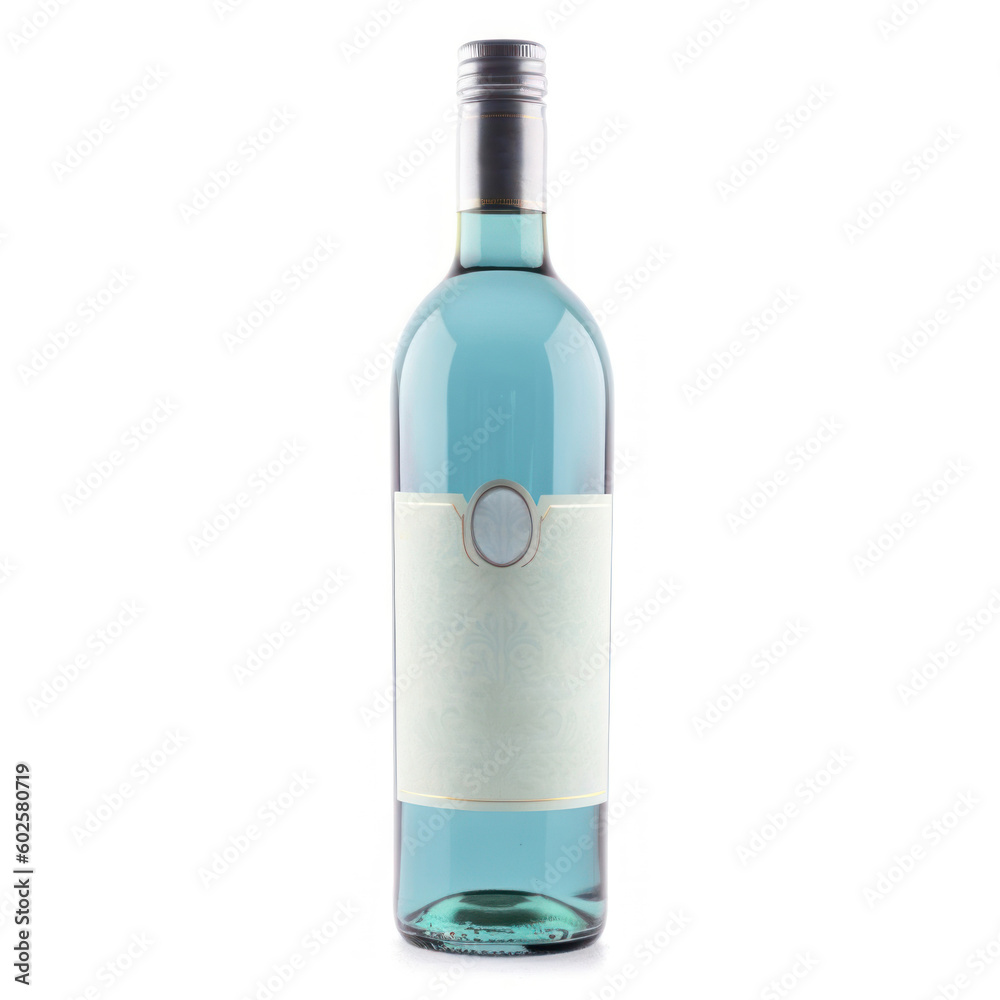 Bottle of wine isolated on white background. Clipping path included. Mockup. Generated AI Bottle of wine isolated on white background. Clipping path included. Mockup. Generated AI