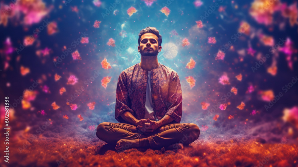 Meditation background. Generative AI