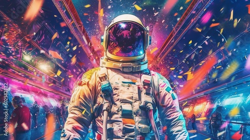 Astronaut in nightclub Generative AI © Dzmitry