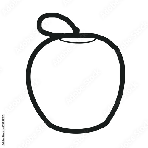 Apple Food Fruit Health Nature Hand drawn Doodle