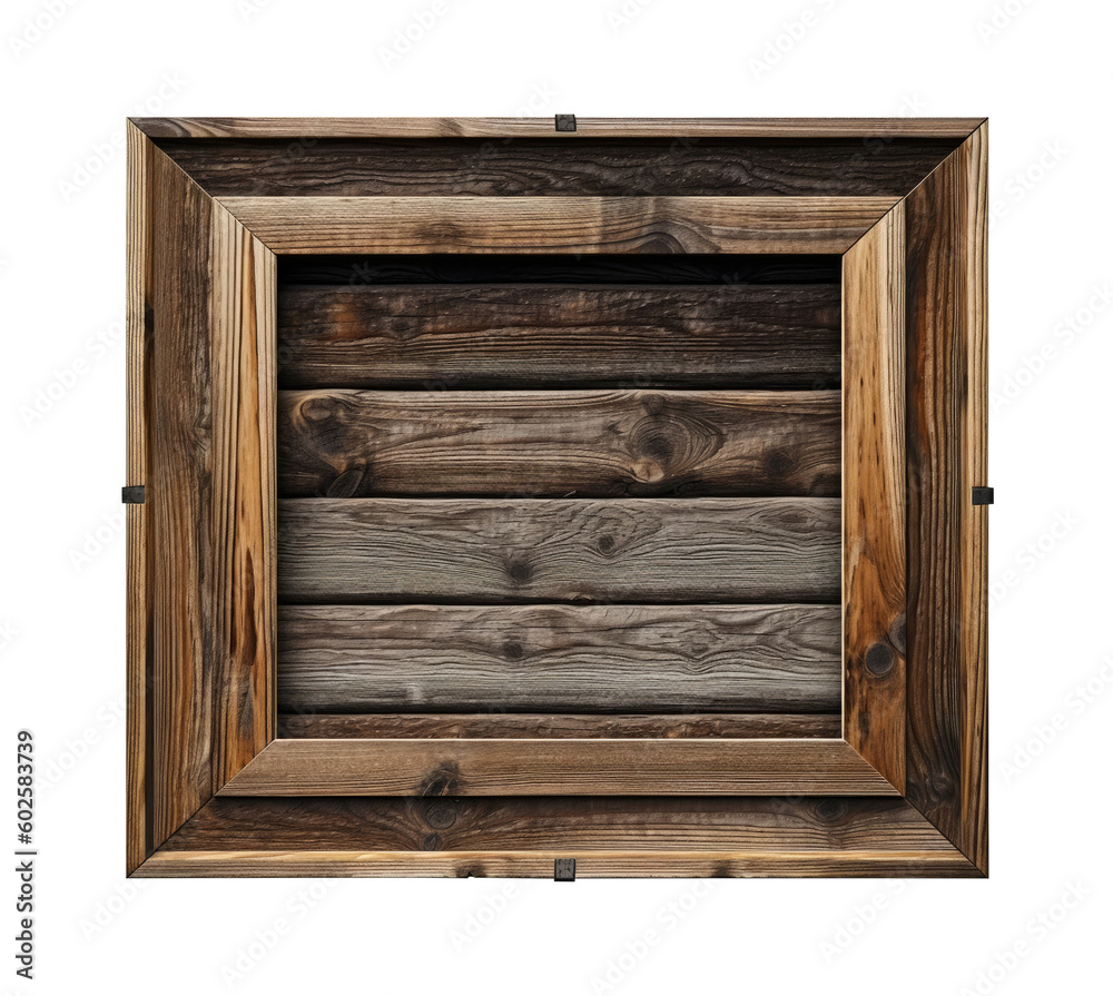 PNG natural wooden photo frame or Wood frame. generative ai PNG natural wooden photo frame or Wood frame. generative ai