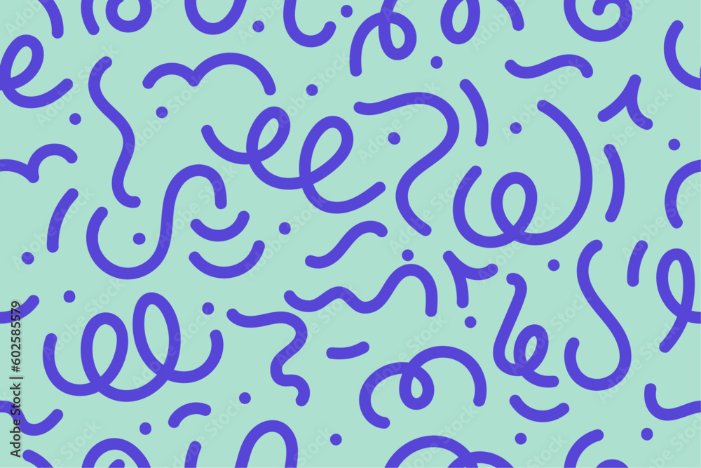 Retro 80's - 90's memphis seamless pattern with hand drawn doodle lines. Vector illustration. Retro 80's - 90's memphis seamless pattern with hand drawn doodle lines. Vector illustration.