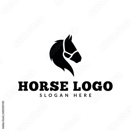 horse head logo icon vector illustration