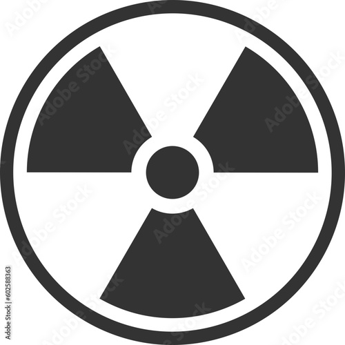 Radiation icon vector. Warning radioactive sign danger symbol.