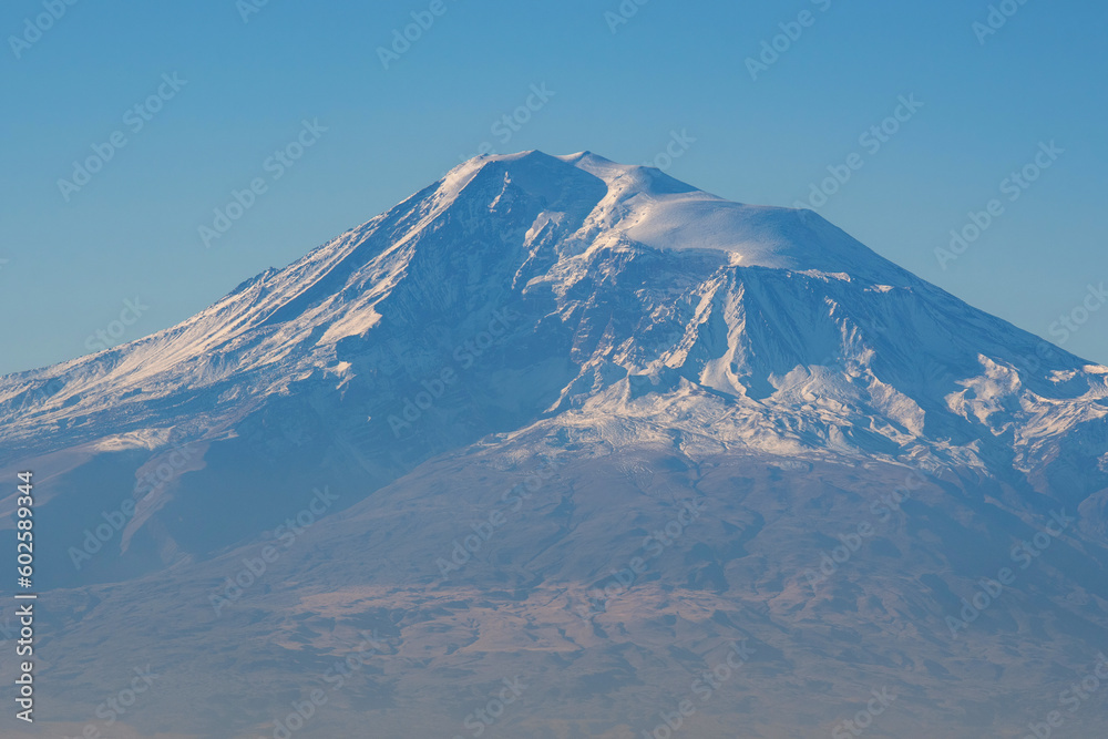 Mount Ararat on sunny autumn day. Armenia.