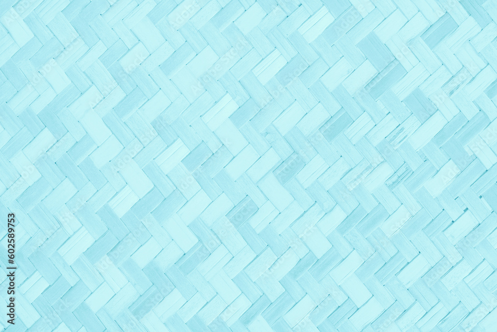 Old blue pastel bamboo weave texture background, pattern of woven rattan mat in vintage style. Old blue pastel bamboo weave texture background, pattern of woven rattan mat in vintage style.