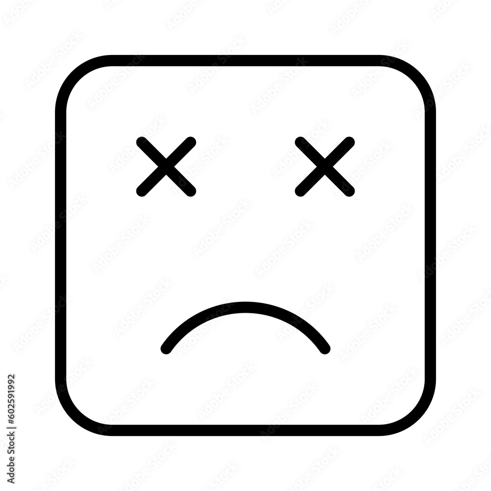 Obraz premium error square emoticon 