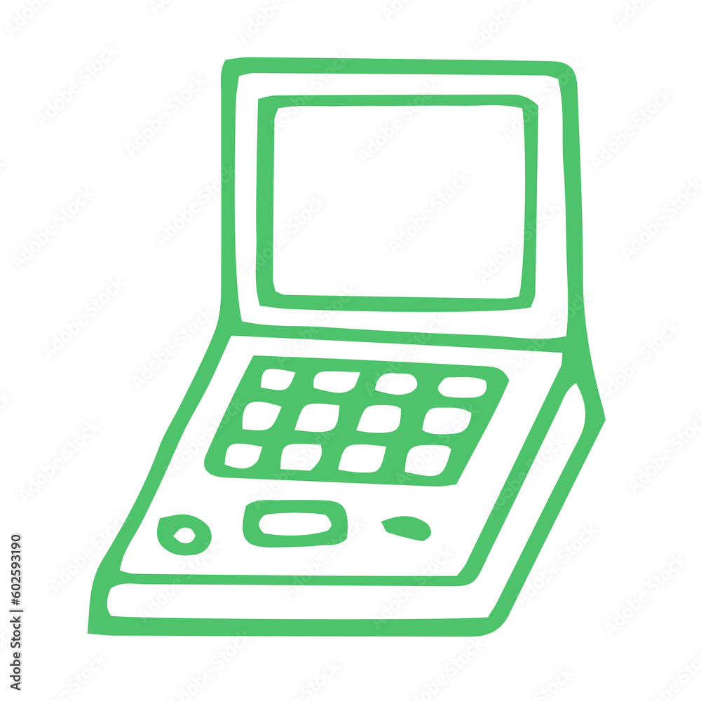 drawn old laptop symbol drawn old laptop symbol