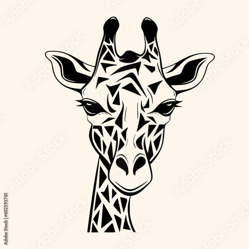 Giraffe vector for logo or icon,clip art, drawing Elegant minimalist style,abstract style Illustration
