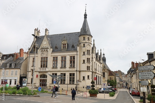 Bâtiment typique, vue de l'extérieur, ville de Nevers, département de la Nièvre, France