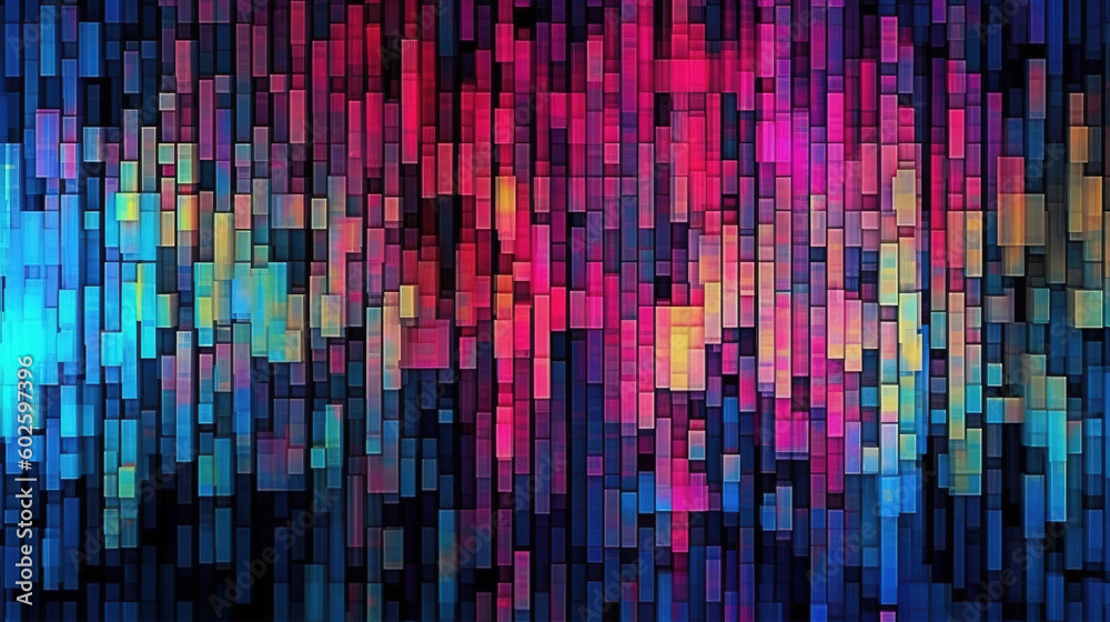 Digital glitch texture, colorful, modern and edgy, generative AI