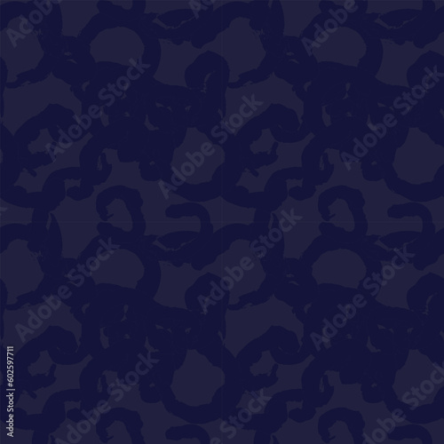 Blue Abstract Brush Strokes Seamless Pattern Design