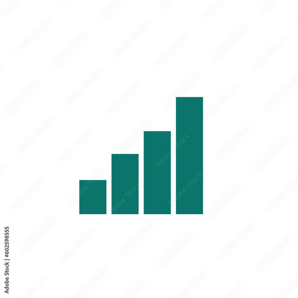 Growth icon vector logo design template flat illustration