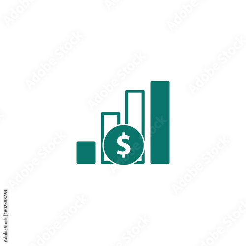 Growth icon vector logo design template flat illustration