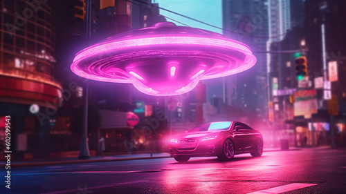 pink ufo city car