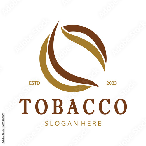 tobacco leaf logo,tobacco field and tobacco cigarette logo template design vector