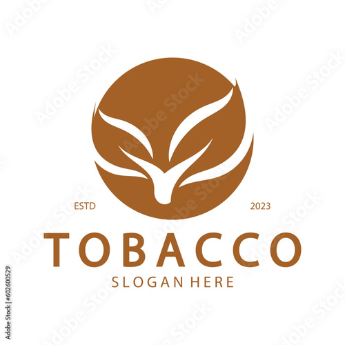 tobacco leaf logo,tobacco field and tobacco cigarette logo template design vector