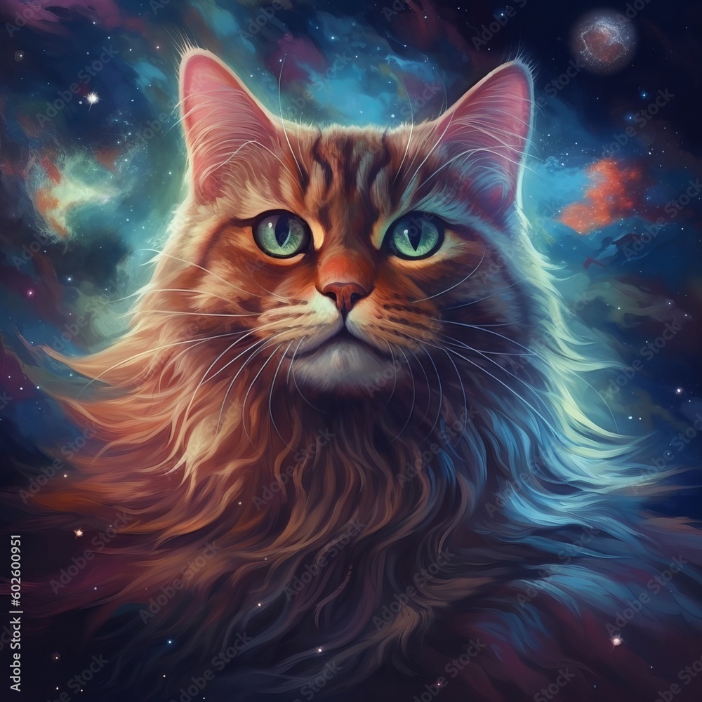 A cosmic cat in space