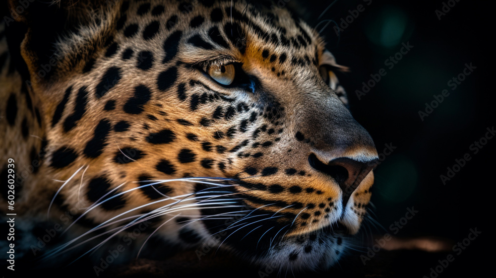 Obraz premium A leopard in the wild is looking at the camera