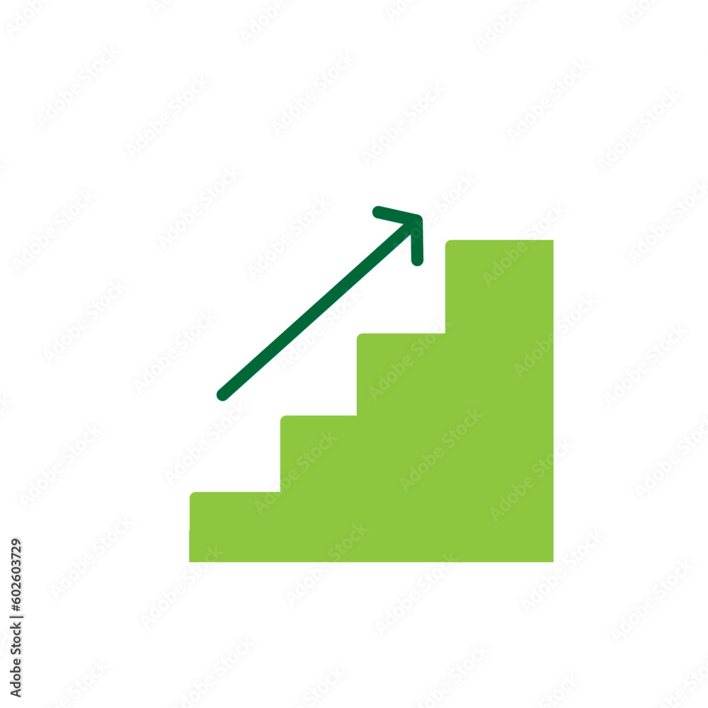 Growth icon vector logo design template flat illustration Growth icon vector logo design template flat illustration