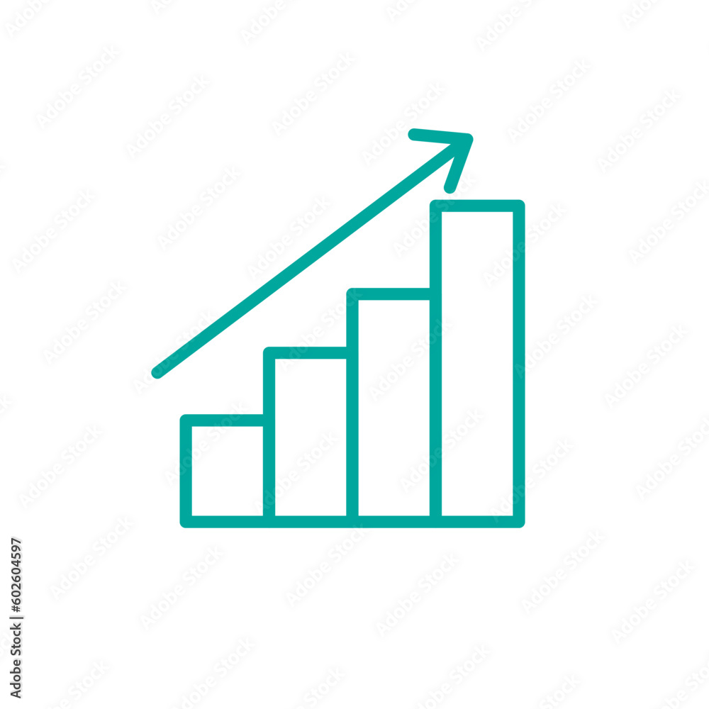 Growth icon vector logo design template flat illustration Growth icon vector logo design template flat illustration