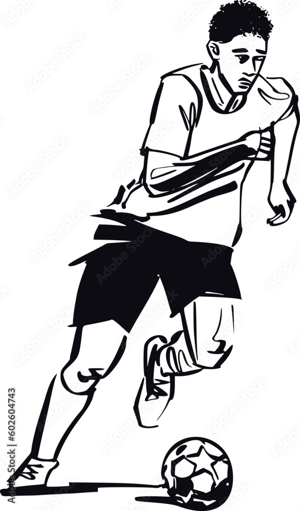 Fototapeta premium vector illustration of the soccer player