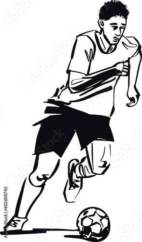 vector illustration of the soccer player