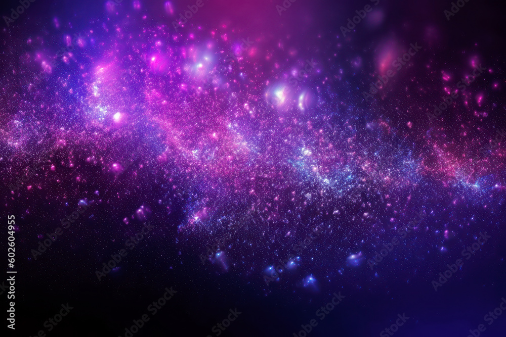 abstract galaxy, computer generated fractal background, purple and pink . Ai generative.