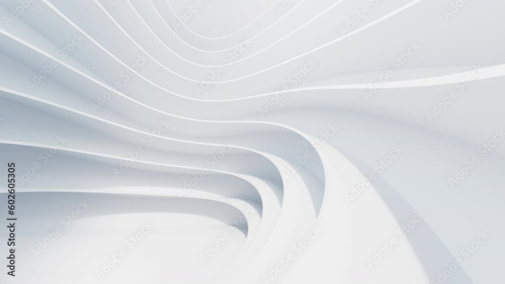 Abstract white curve geometry background, 3d rendering.