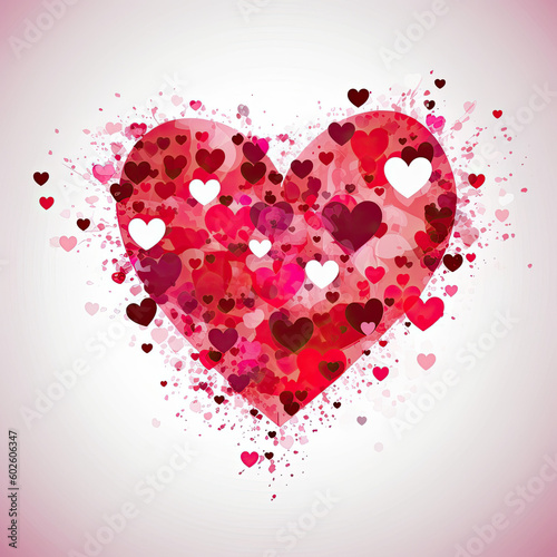 valentine day heart, romance love soul mate gift - by generative ai