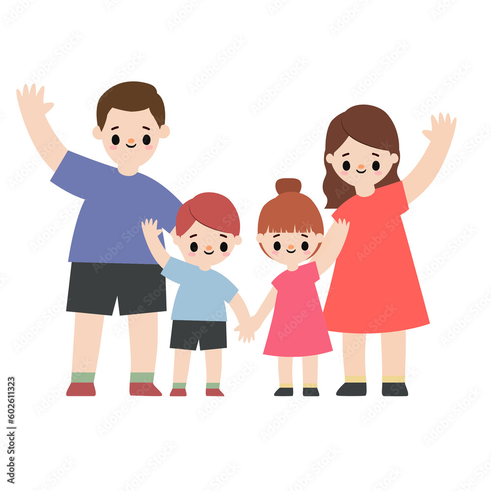 Happy Family and Children gathering set v1 Happy Family and Children gathering set v1