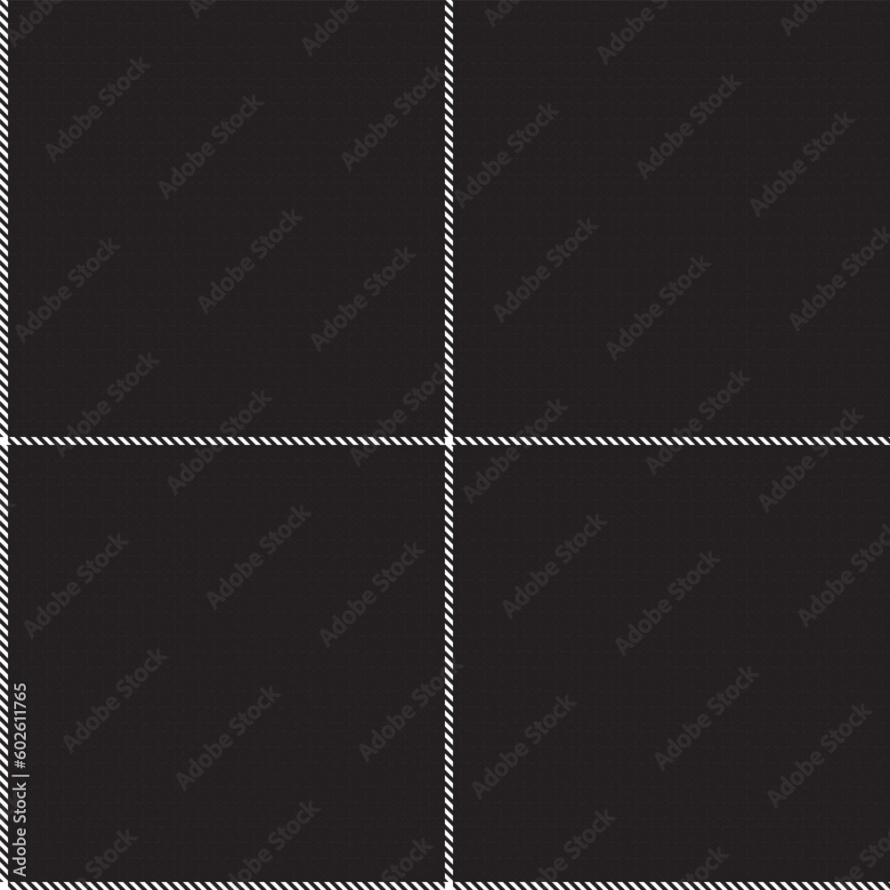 Monochrome Classic Plaid textured Seamless Pattern
