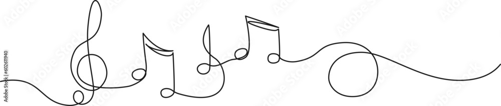 Single Colorful Music Notes