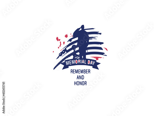Banner set for Memorial Day 2023. 29 May. Federal holiday in the United States. Collection of decorative elements for a memorable day.