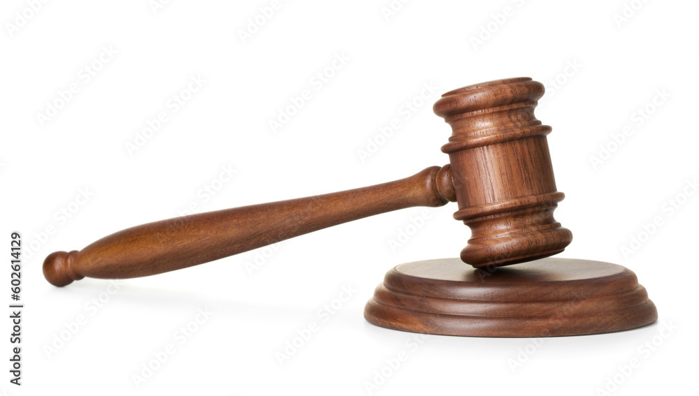 wooden gavel on white background wooden gavel on white background