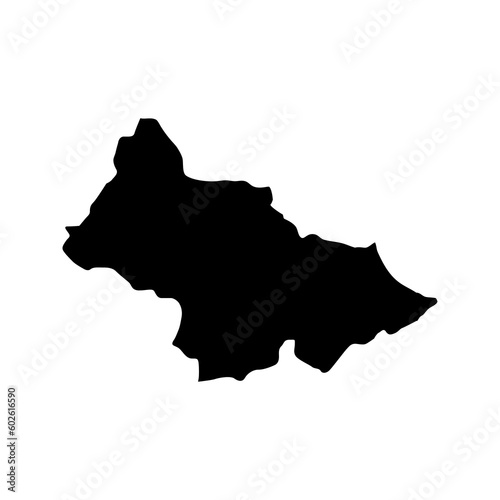 Bijelo Polje Municipality map, administrative subdivision of Montenegro. Vector illustration. photo