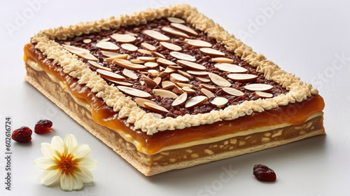 Traditional Polish mazurek cake, generative AI
