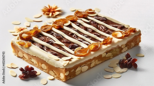 Traditional Polish mazurek cake, generative AI