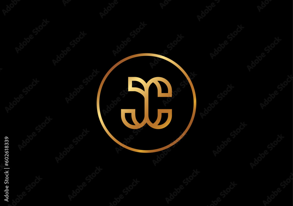 Luxury logo for fashion or beauty featuring letter J C