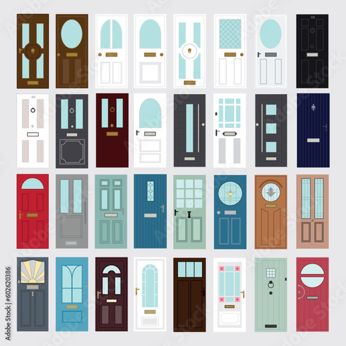 Typical UK UPVC Front Doors